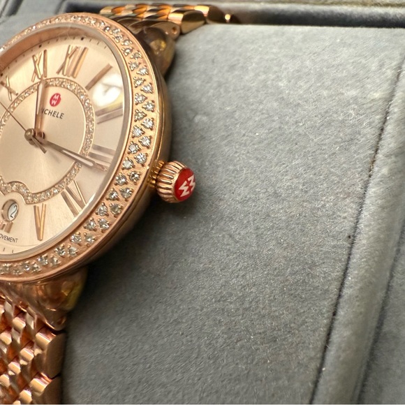 Michele mid Serein 16 real Diamonds Rose gold rare limited edition - Picture 9 of 12